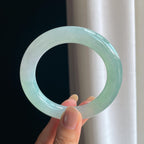 糯冰淡晴底翡翠圆条手镯（56.8mm）（yc419720）