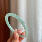 糯冰晴底翡翠叮当镯（54mm）（yc270316）