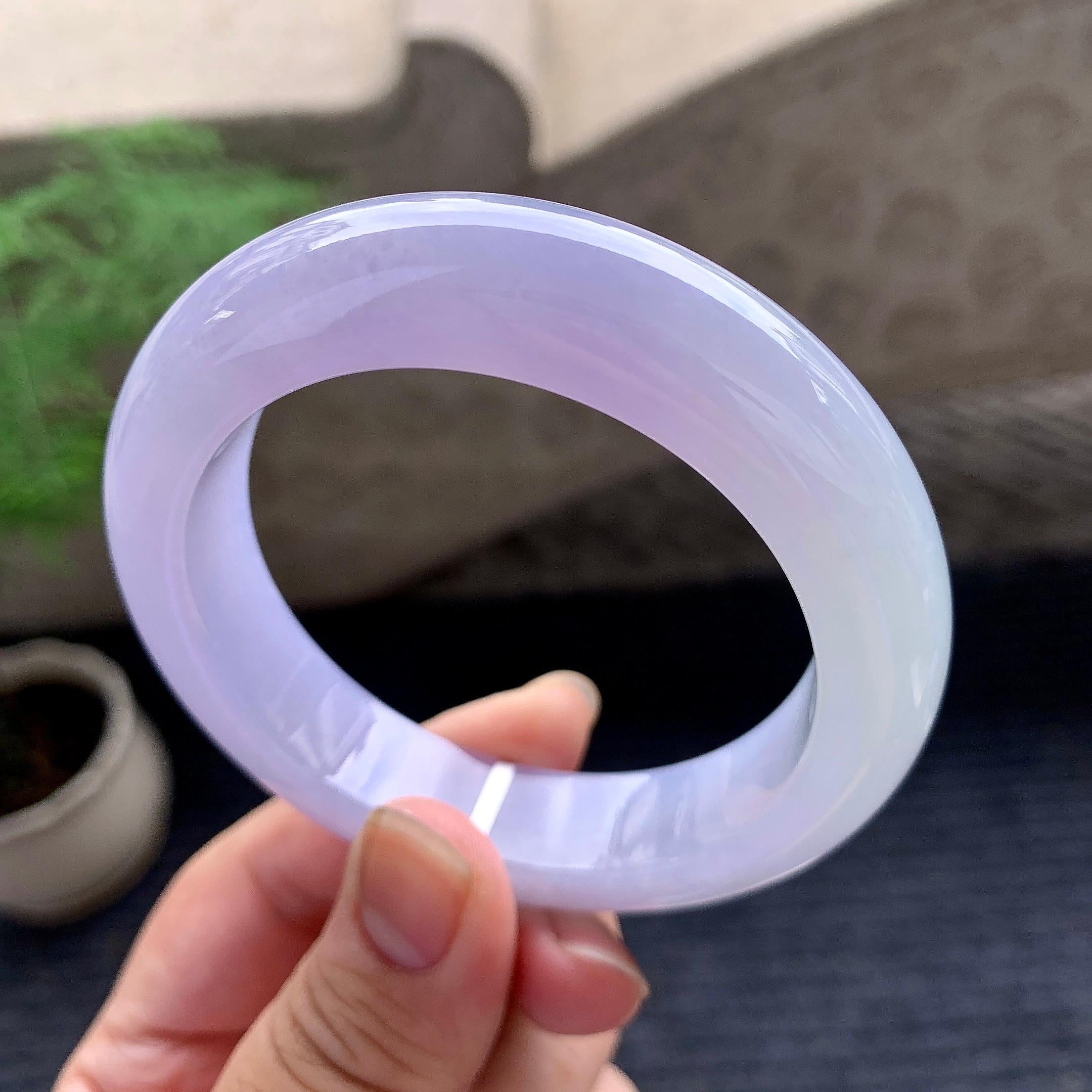细糯种紫罗兰平安镯（55.7mm）（yc196168）