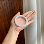 糯冰淡春翡翠圆条手镯（55mm）（yc333143）