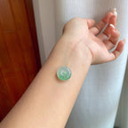 冰种飘花翡翠平安扣（yc257849）