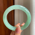 冰种晴底翡翠平安镯（57.5mm）（yc342968）
