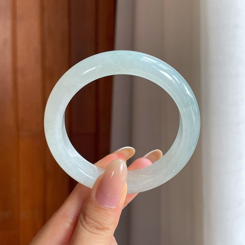 糯冰晴水翡翠平安镯（54.7mm)（yc424435）
