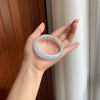 糯冰特色黄翡翡翠平安镯(56.5mm)（yc400240）