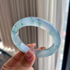冰种飘花平安镯（56.8mm）（yc306460）