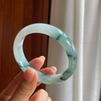 糯冰飘花翡翠平安镯（58.6mm）（yc389550）
