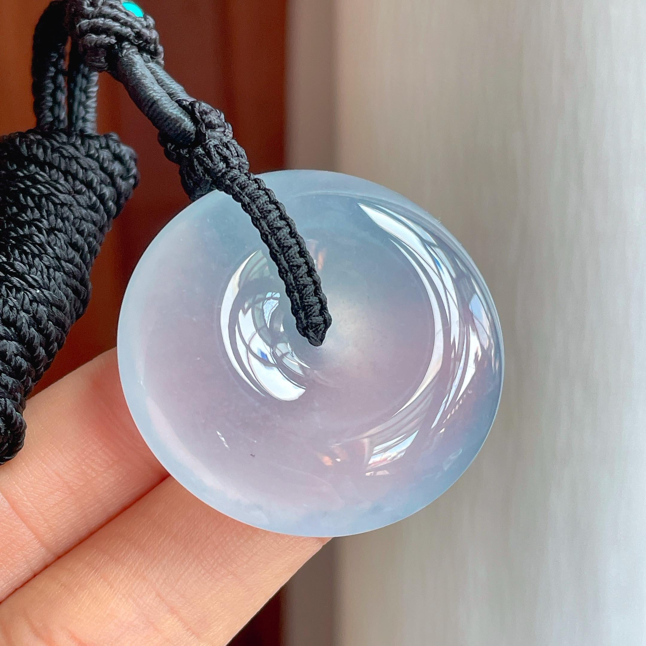 冰种淡春底翡翠平安扣（yc344454）