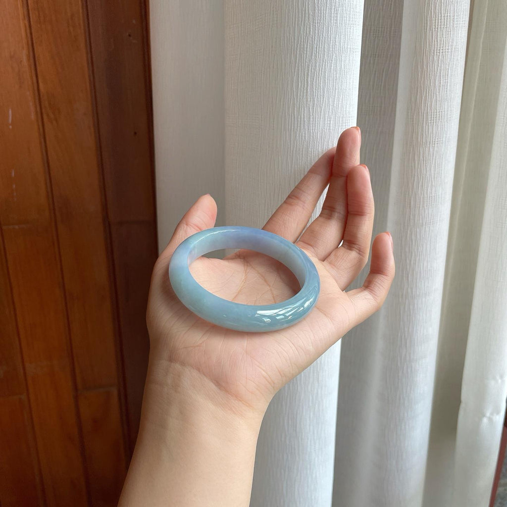 糯冰紫罗兰翡翠平安镯（54.5mm）（yc310310）