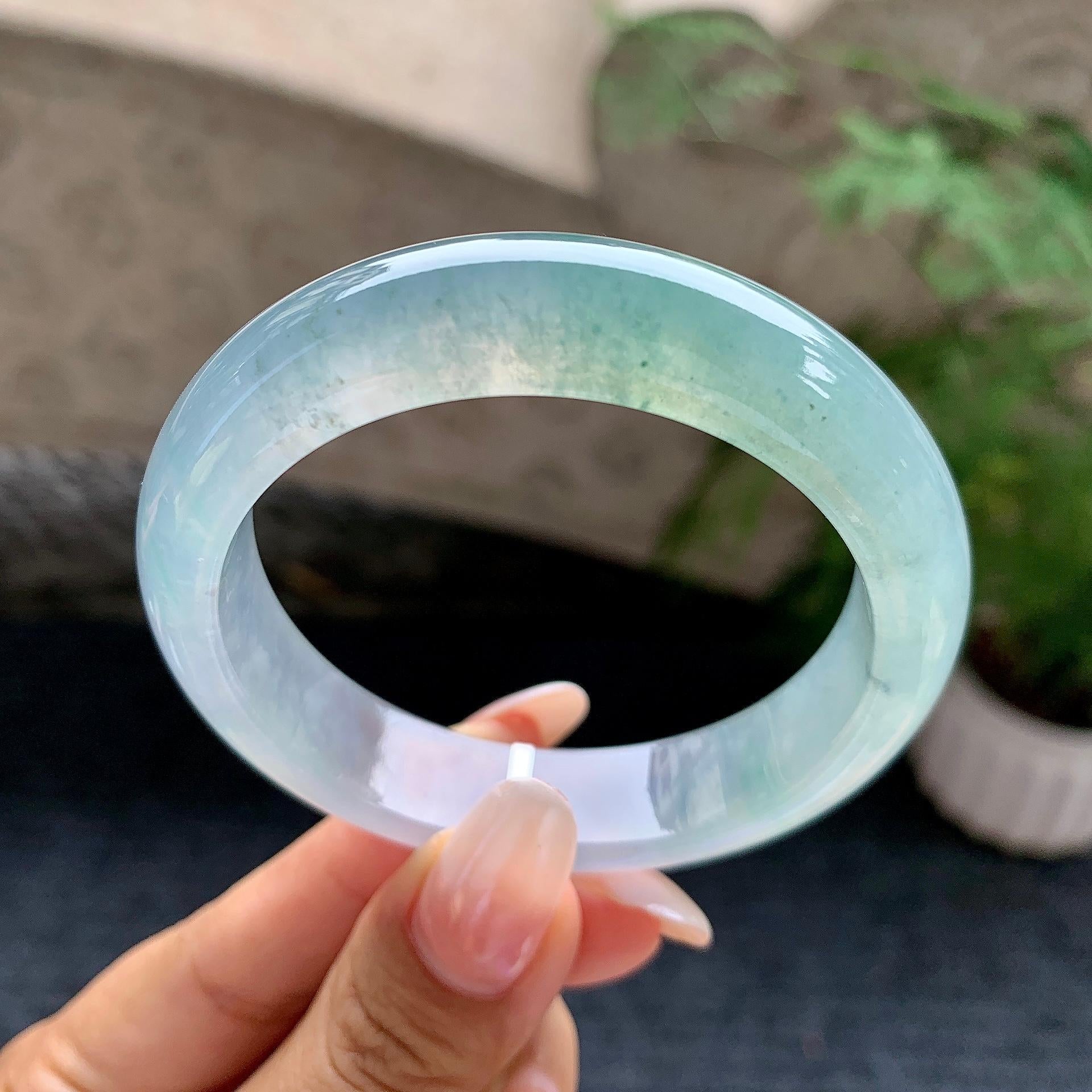 糯冰种晴水平安镯（53mm）（yc198259）
