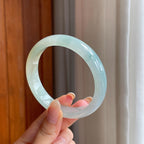糯冰黄翡翡翠平安镯（61.2mm)（yc406284）