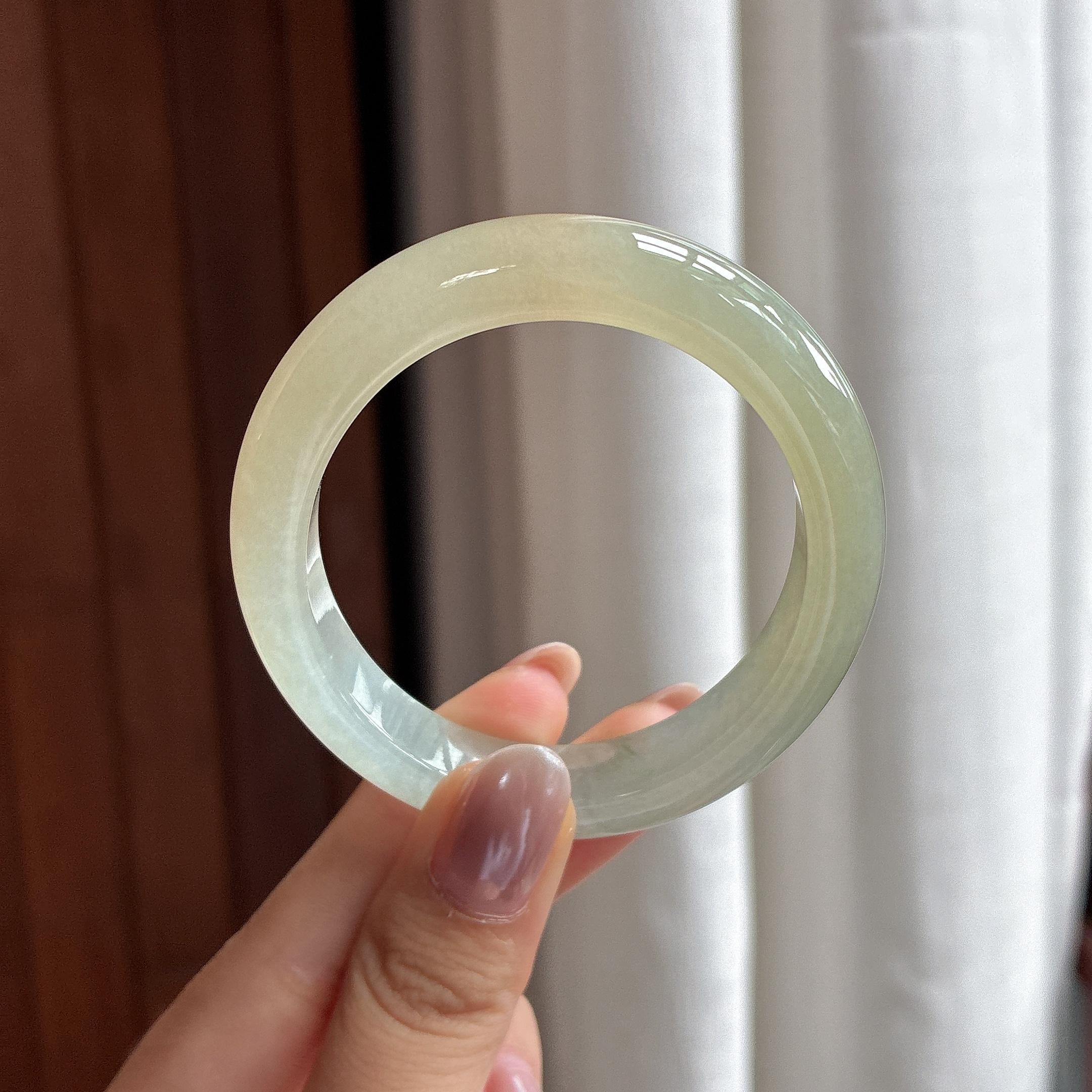 冰种黄翡特色贵妃镯 54圈 天然缅甸A货翡翠（yc530463）