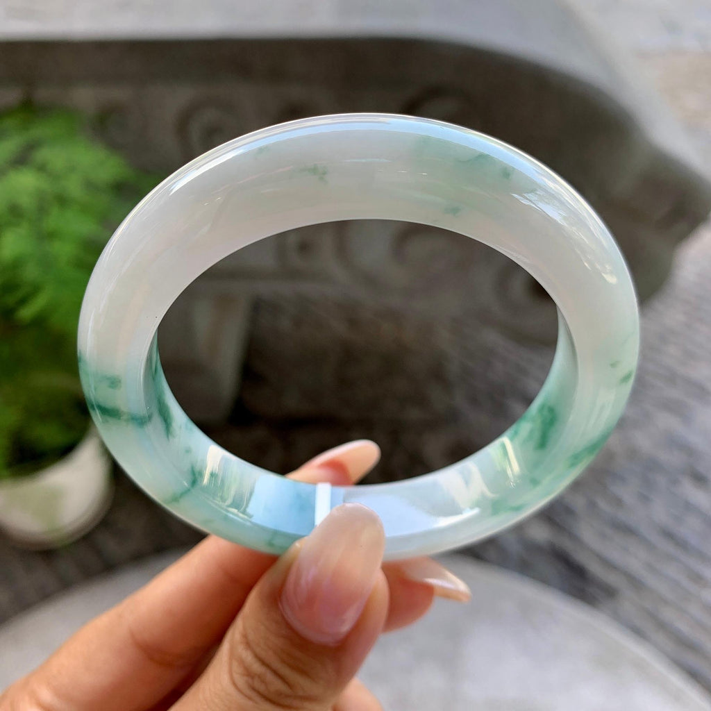 细糯种飘花平安镯（56mm）（yc199561）