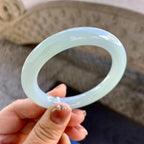 细糯种淡蓝底圆条手镯（53.3mm）（yc273586）