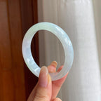 糯冰淡底色翡翠贵妃镯（53.4mm)（yc416011）
