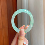 冰种晴底飘花宽版翡翠贵妃镯（56.2mm)（yc374850）
