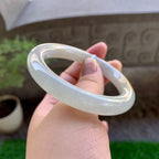 细糯种黄翡圆条手镯（53.6mm）（yc246657）