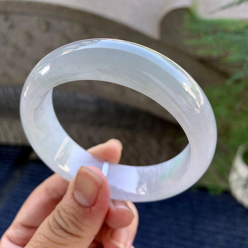 糯冰种无色宽版轮胎手镯（57mm）（yc249390）