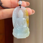 糯冰黄翡翡翠大日如来（yc377226）