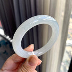 糯冰种无色圆条手镯（53.8mm）（yc225079）