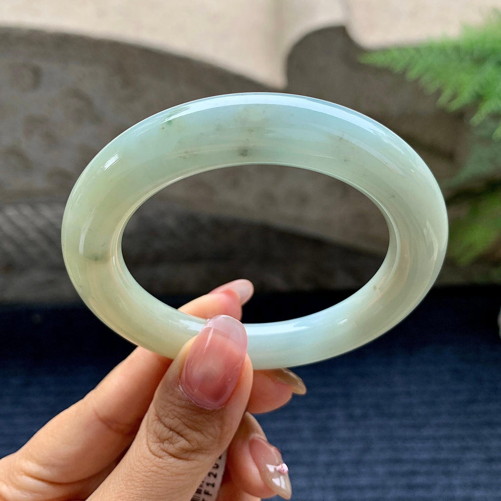 细糯种黄翡圆条手镯（53.8mm）（yc281530）