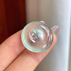 玻璃种雪花棉翡翠平安扣（yc312863）
