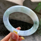 细糯种飘花正圈平安镯56圈        天然缅甸A货翡翠（yc392743）