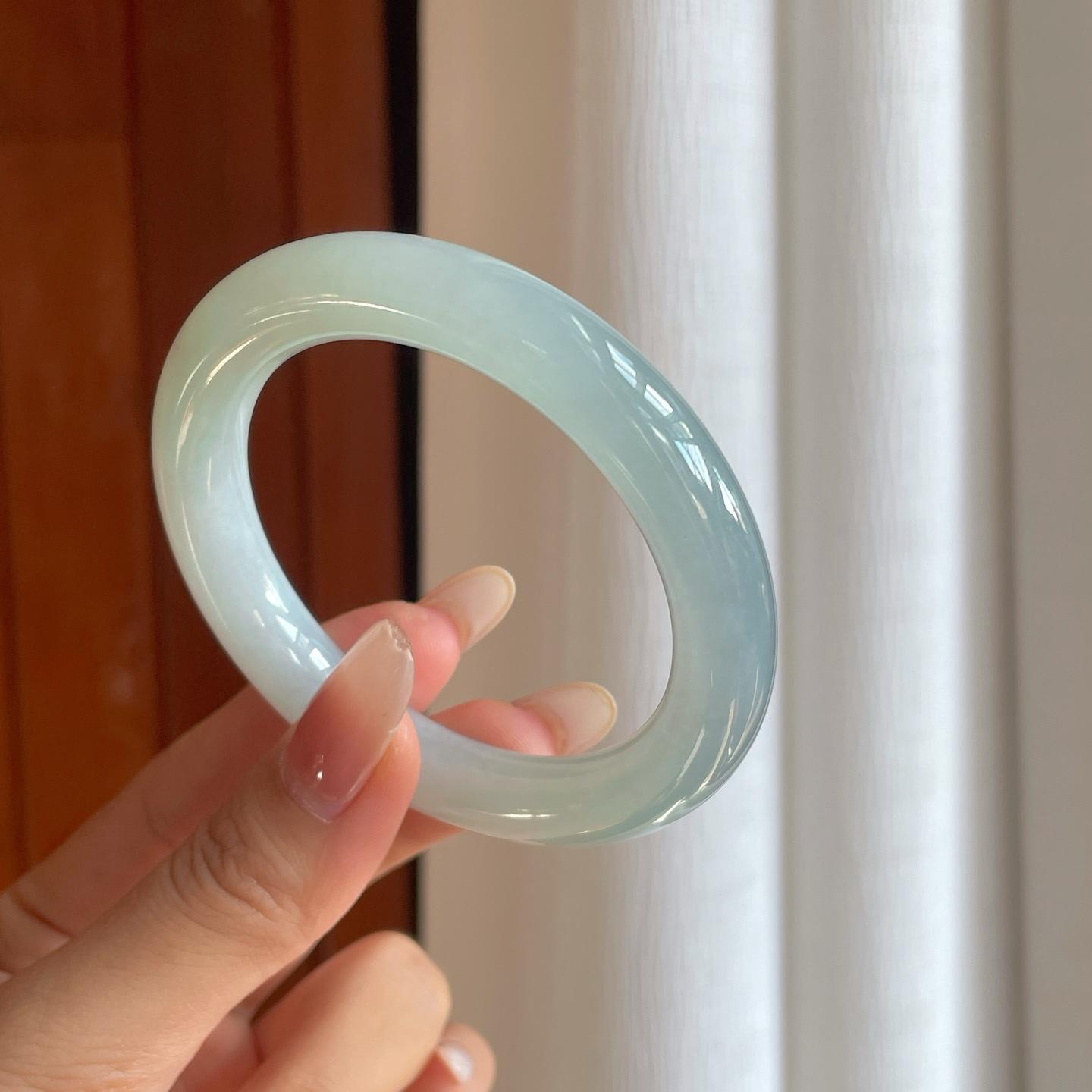 糯冰晴底翡翠圆条（54mm）（yc269673）