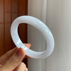 糯冰淡春底翡翠平安镯（59mm）（yc284621）