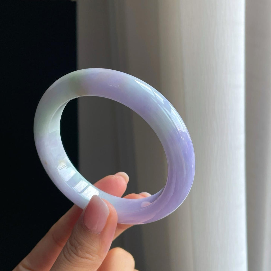 糯冰紫罗兰翡翠平安镯（57.8mm）（yc381378）