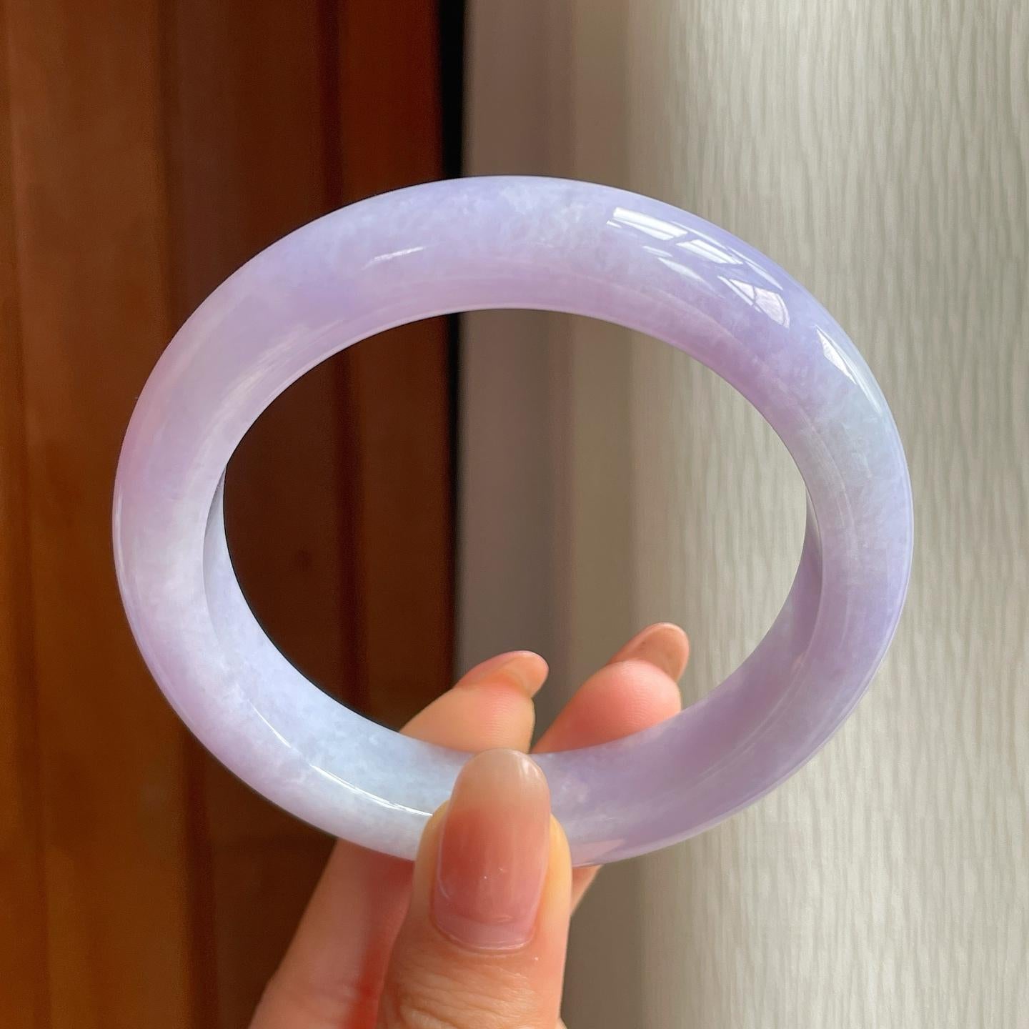 糯冰紫罗兰翡翠平安镯（58.7mm)（yc352499）