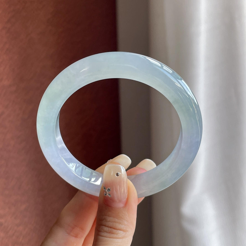 糯冰春带彩正圈平安镯54圈（yc777948）