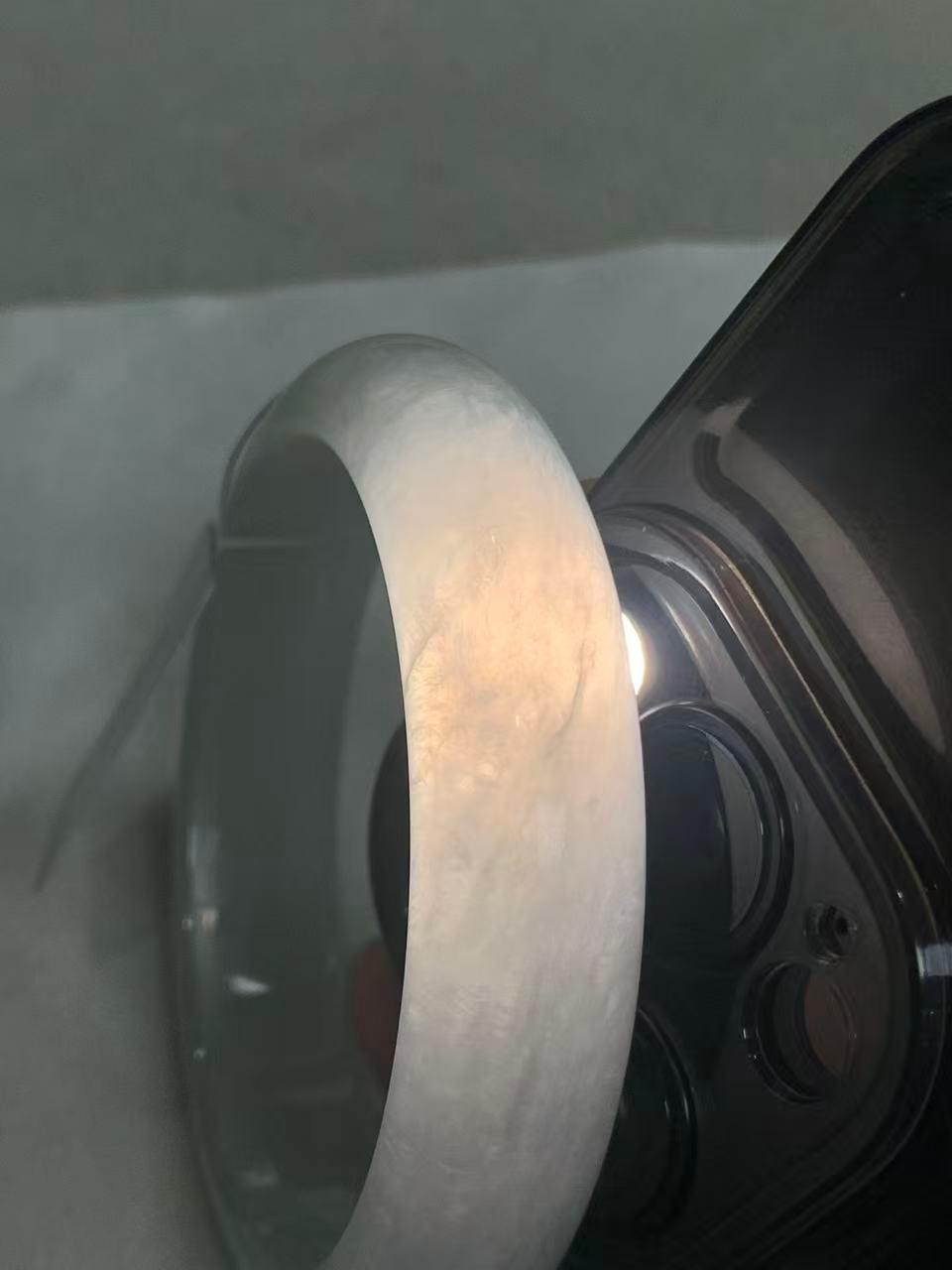 糯冰种带底色平安镯（56.6mm）（yc295584）