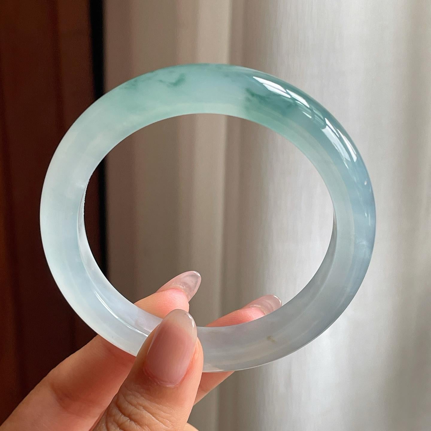 冰种飘花平安镯（58mm）（yc228464）