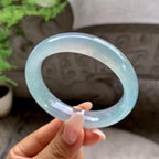 糯冰种蓝底平安镯（54.8mm）（yc203707）