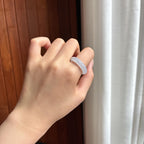 糯冰黄翡戒圈 天然缅甸A货翡翠（yc455073）