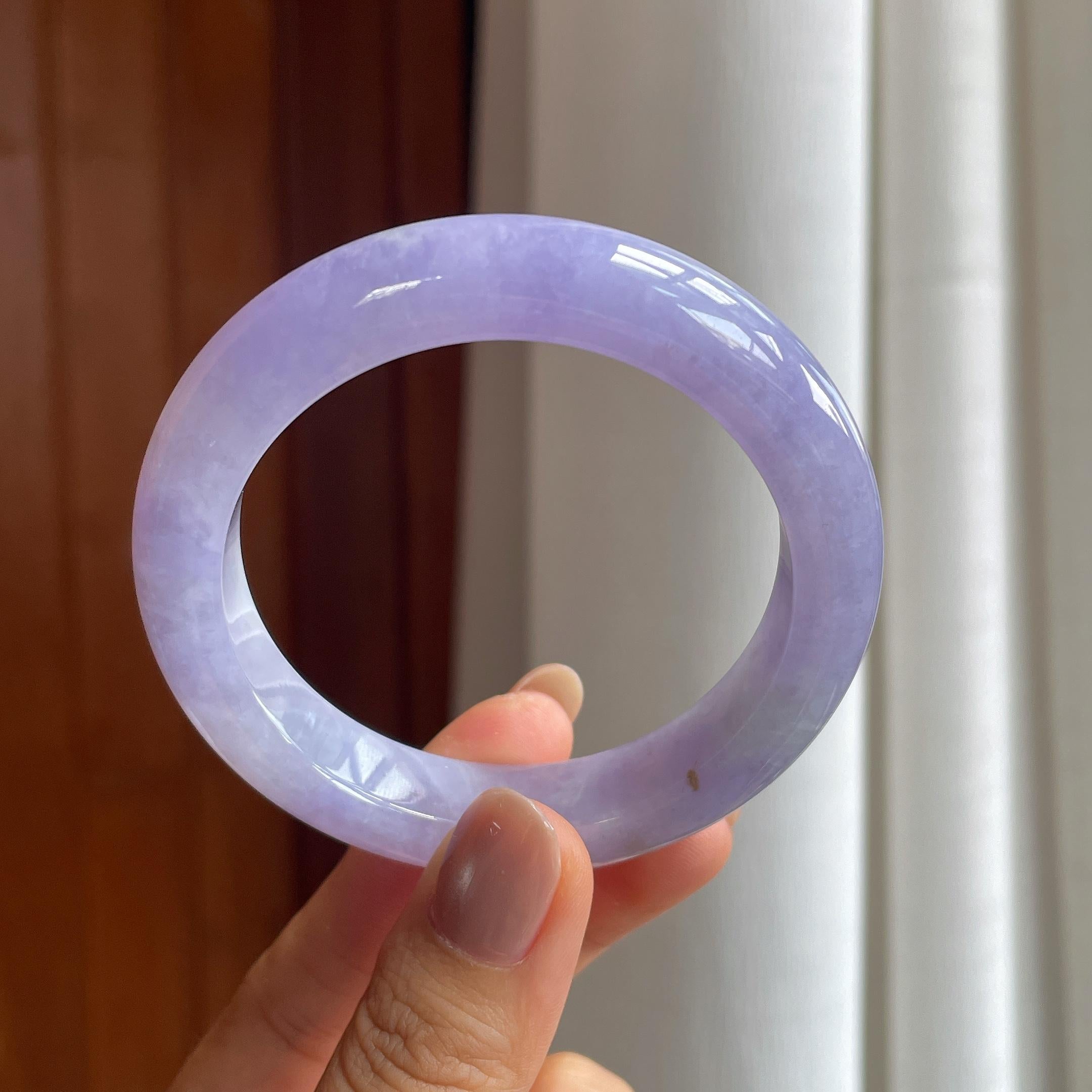 糯冰紫罗兰翡翠平安镯（54mm）（yc406270）
