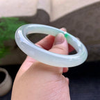 糯冰种飘阳绿圆条手镯（52.5mm）（yc195916）