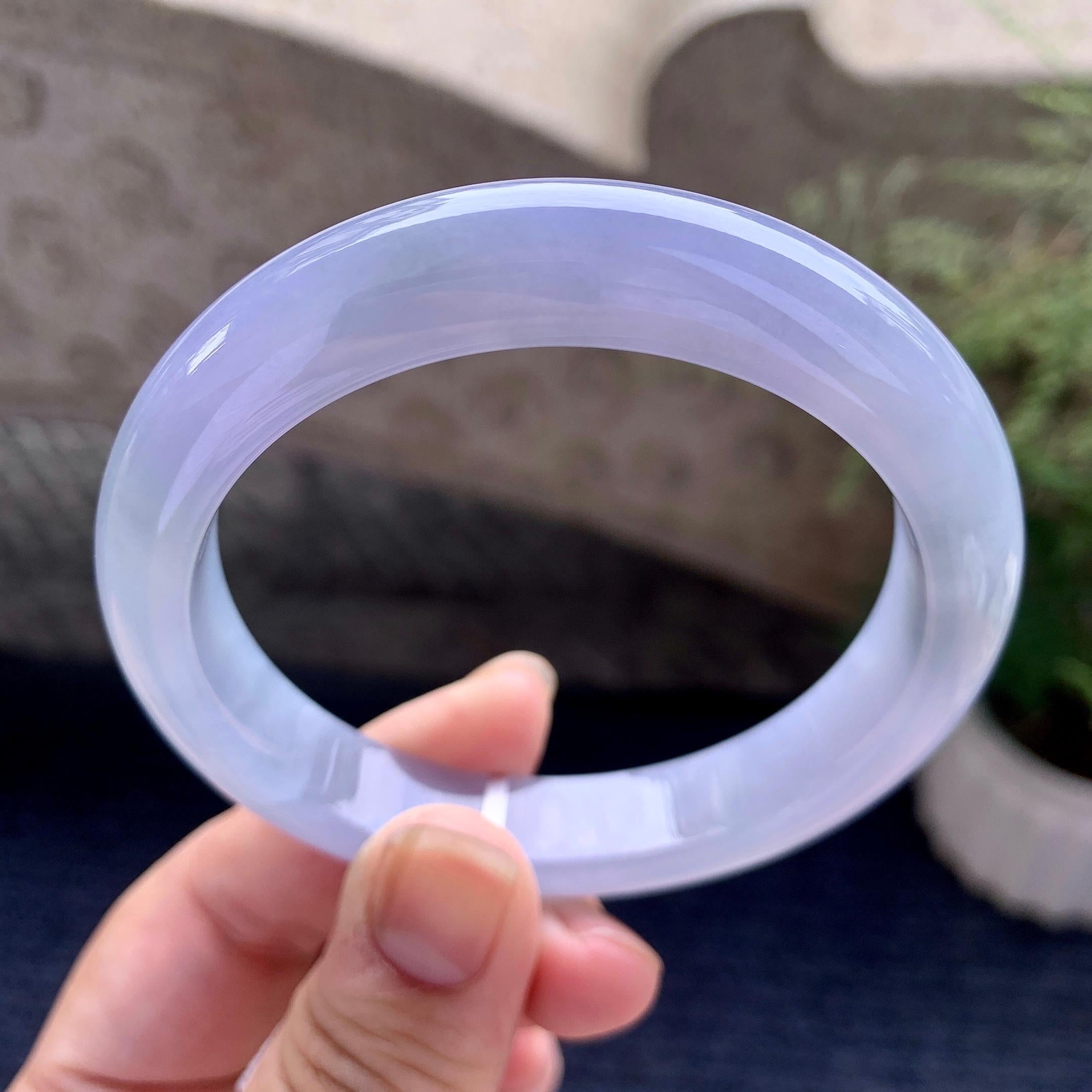 细糯种紫罗兰平安镯（58mm）（yc206656）