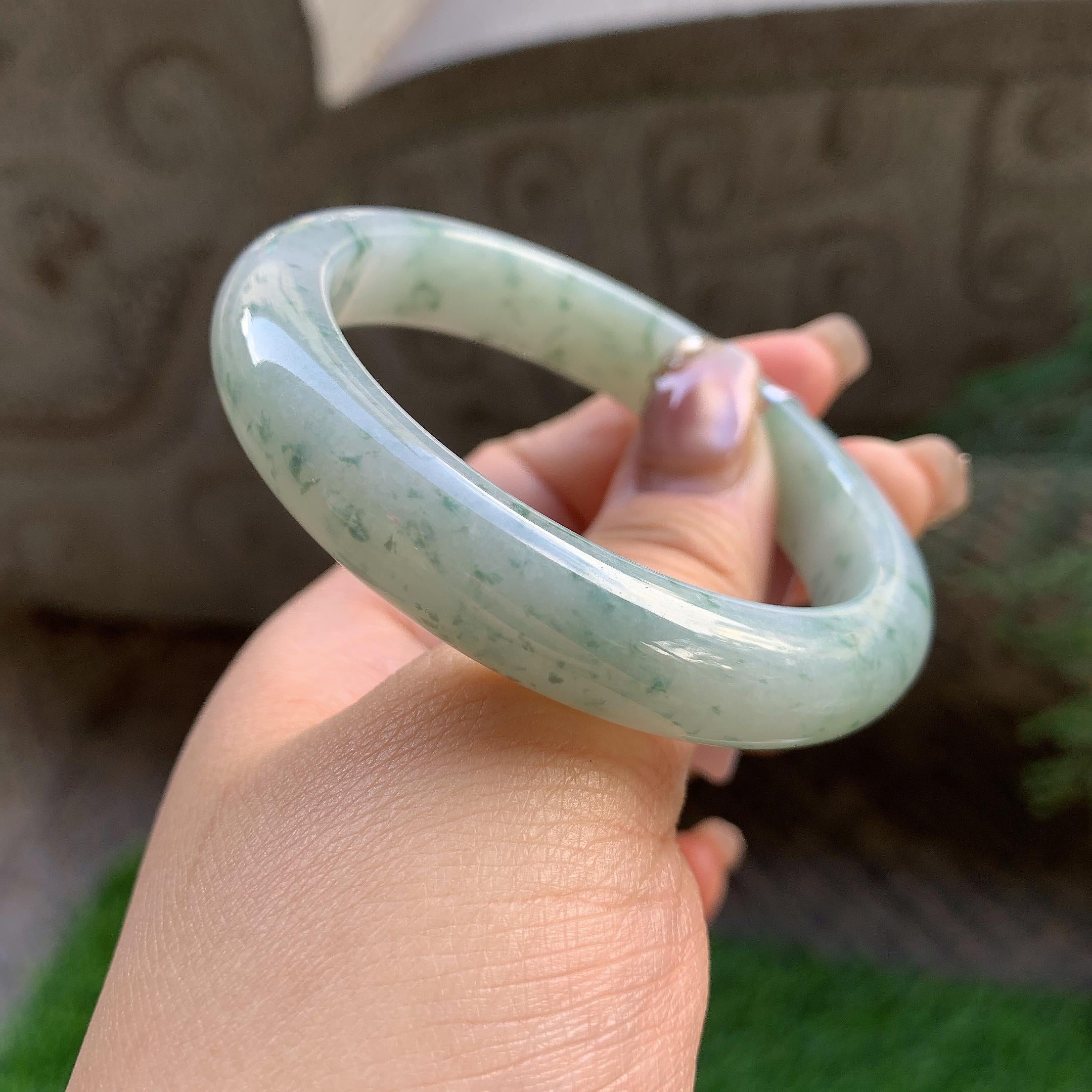 糯种飘花平安镯（54mm）（yc293324）