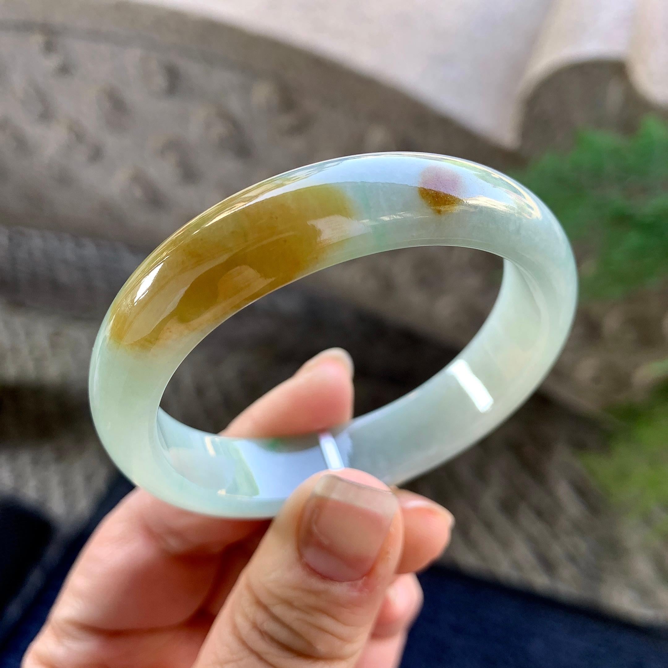细糯种黄翡贵妃手镯（51.1mm）（yc305690）