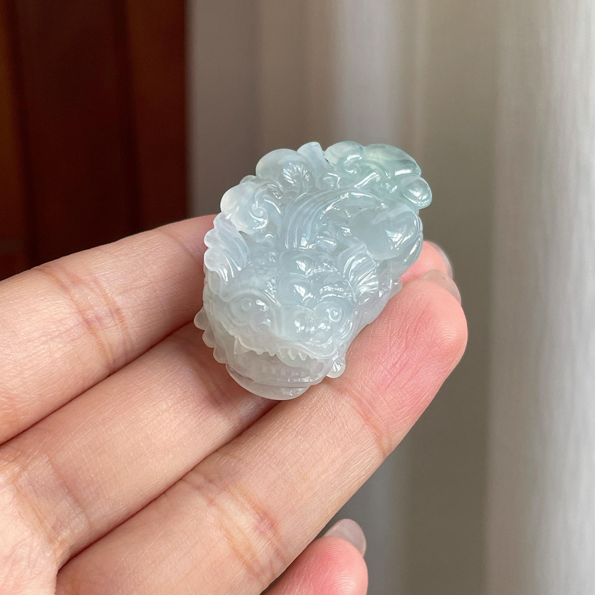 糯冰淡底色貔貅挂件（yc711754）