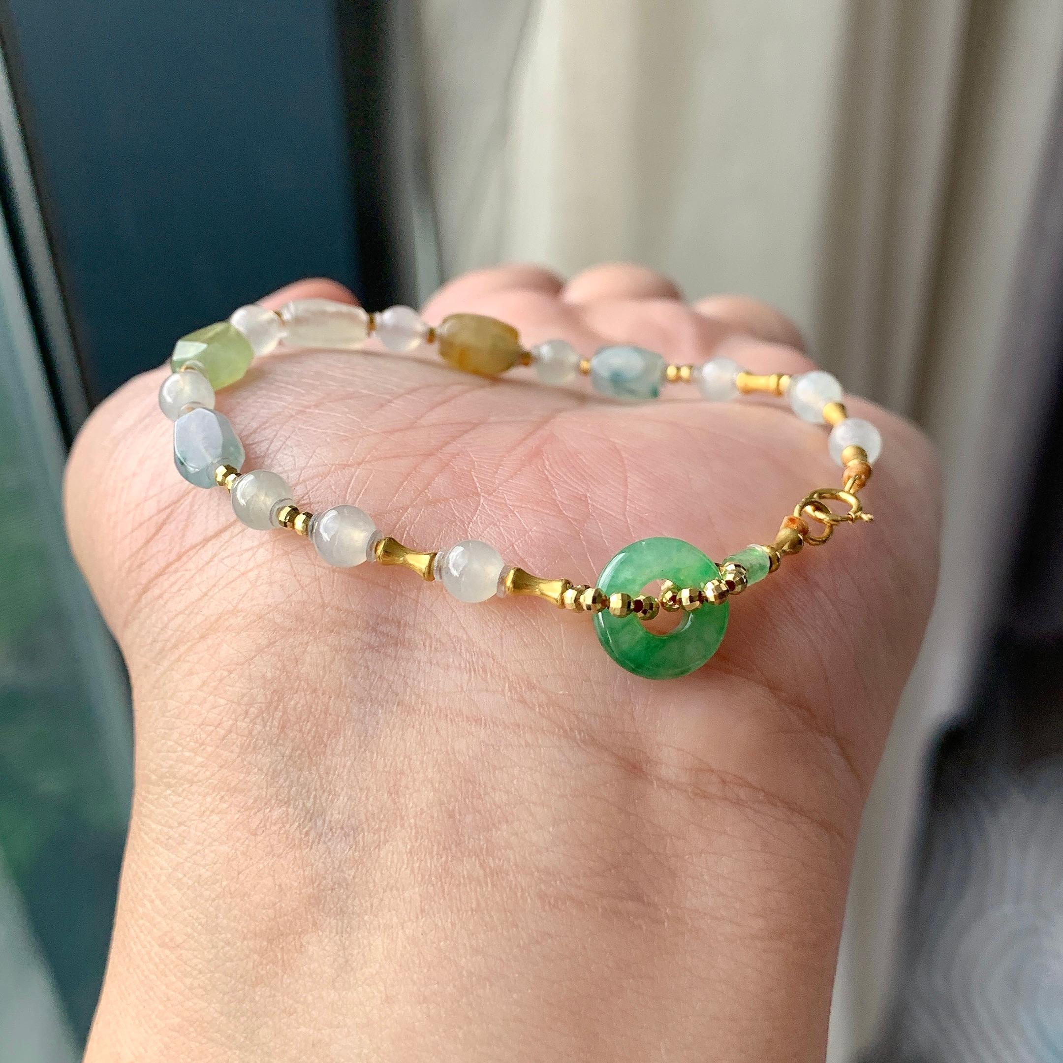 糯冰种多彩手链（yc230958）