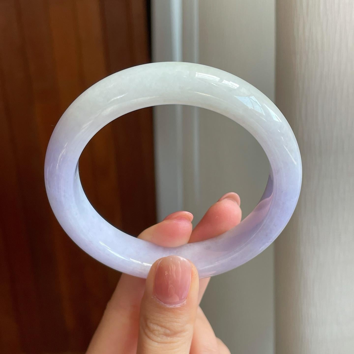 糯冰紫罗兰翡翠平安镯（58.3mm)（yc322523）