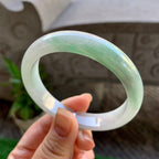 细糯种飘绿平安镯（56mm）（yc308180）