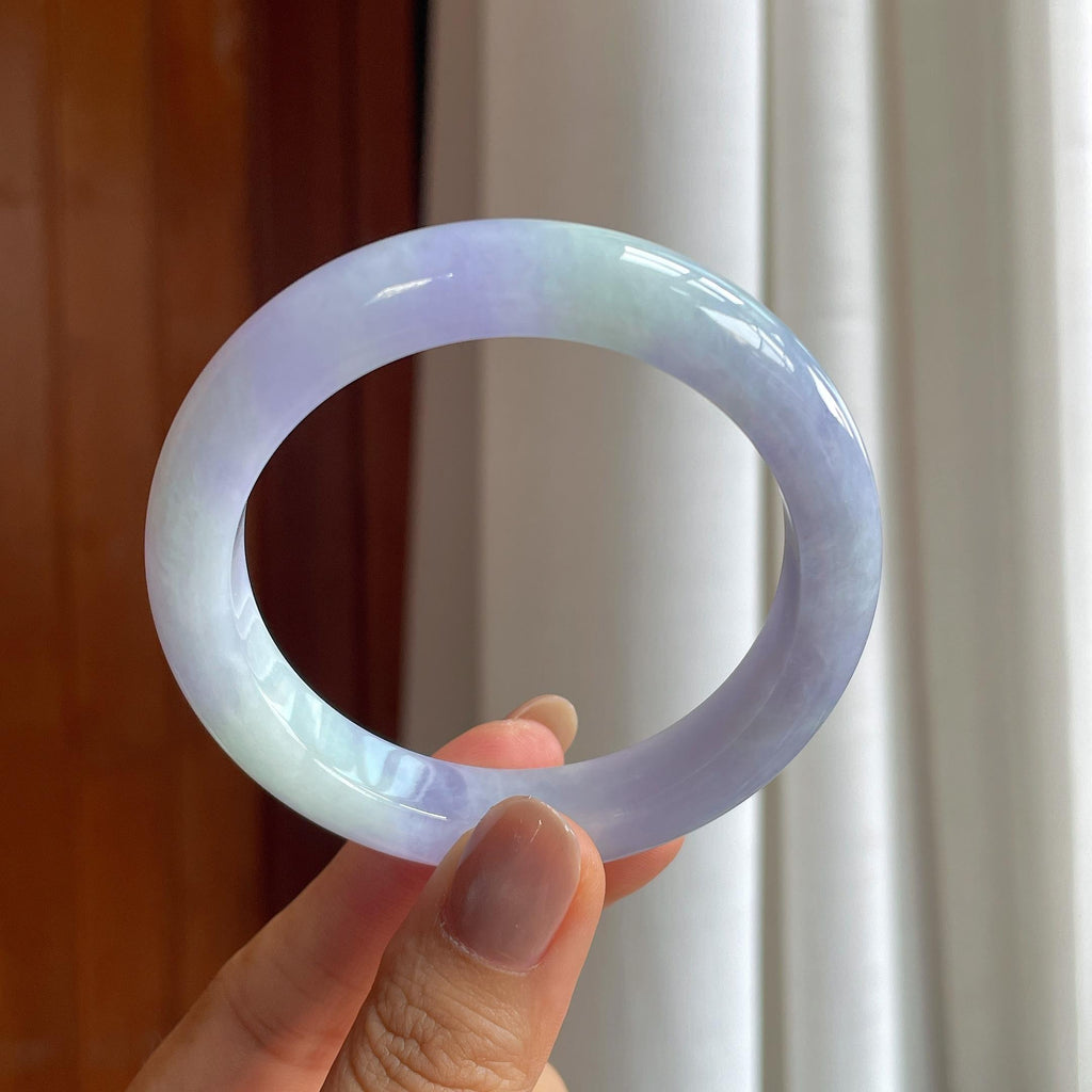 糯冰紫罗兰翡翠平安镯（54.8mm）（yc407500）