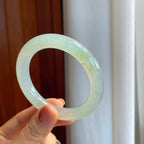 冰种带洒金翡翠圆条手镯（54mm）（yc276514）