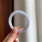 糯冰紫罗兰翡翠圆条手镯（52.2mm)（yc374794）