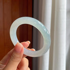 冰种带底色翡翠圆条手镯（53mm）（yc407550）