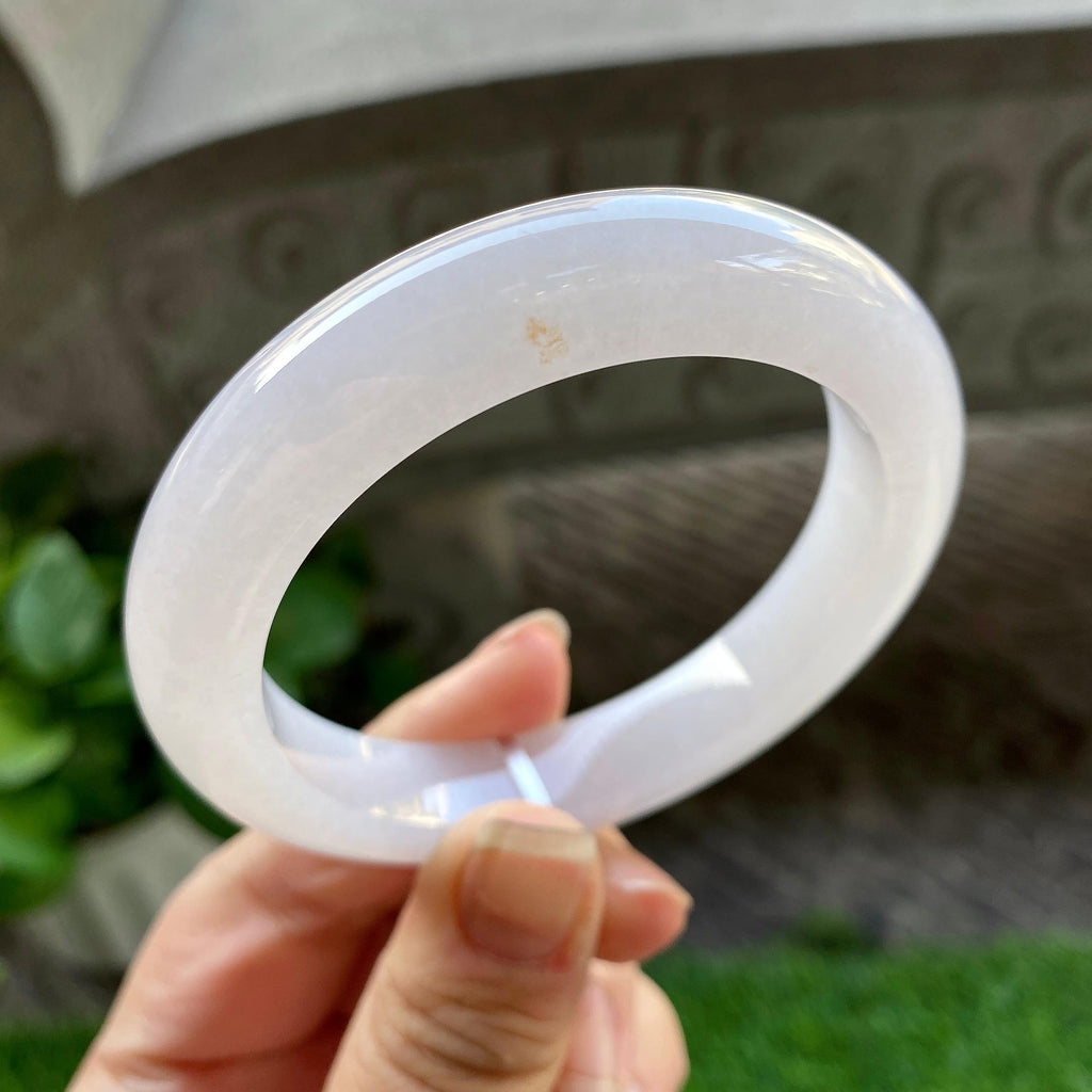糯冰种洒金平安镯（55.7mm）（yc304772）