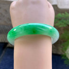 细糯种白底青平安镯（56.7mm）（yc249459）